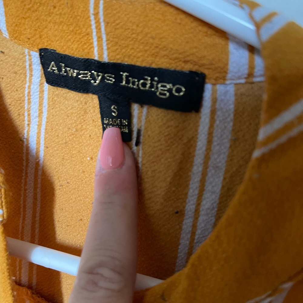 3/4 sleeve Mustard Blouse